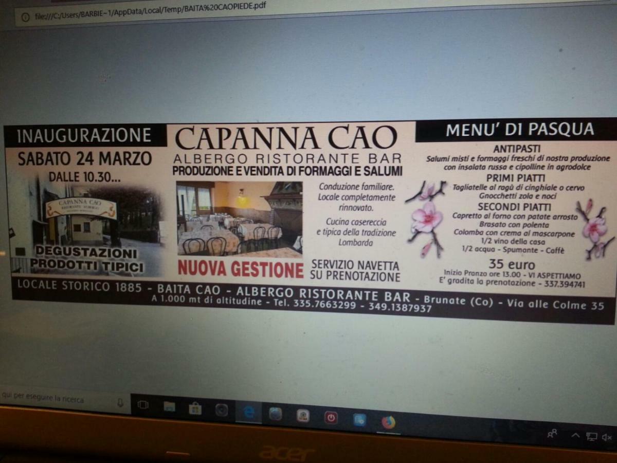 Capanna C.A.O. Brunate Exterior foto